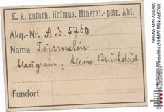 Etiketten zu Turmalin (Verdelith) (NHMW-MIN-Ab5760)
